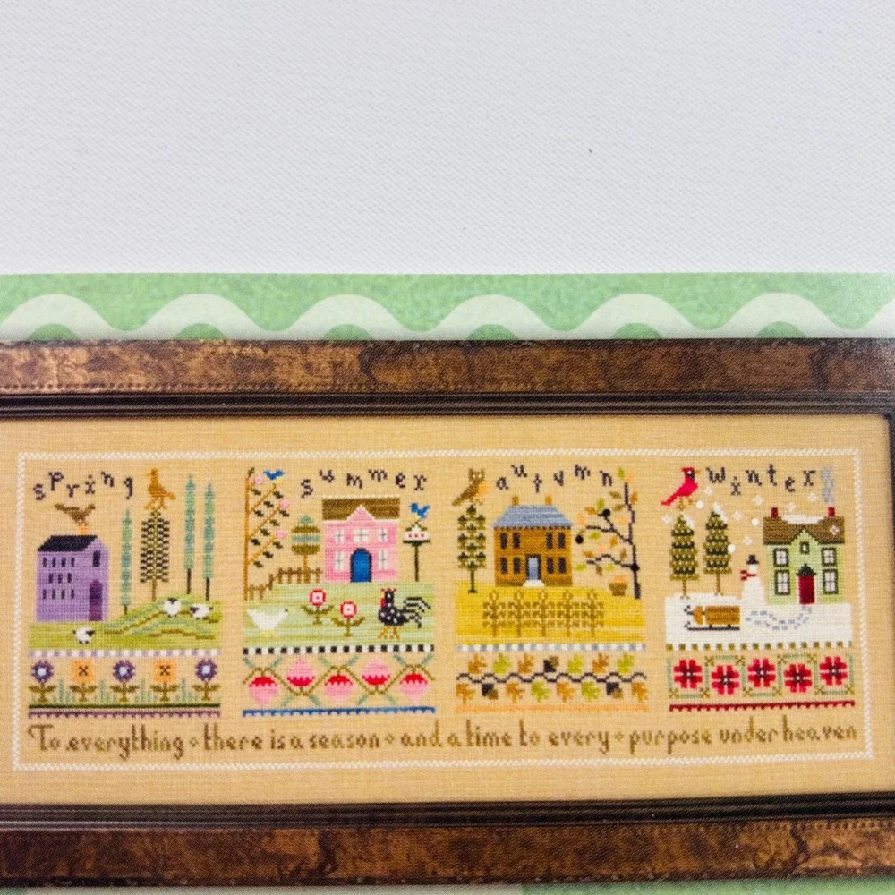 Lizzie Kate 4 Seasons Cross Stitch Patterns & Charms Spring Summer Autumn Winter